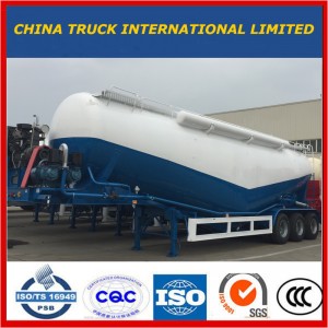 Tri-Axle 50 тона цистерна за прахови циментови камиони с полуремарке